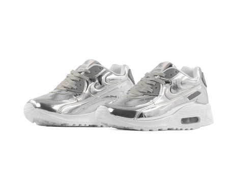 Paq 6 Pares Tenis Max 90 Plata 23/26.5