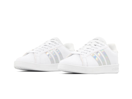 Paq 6 Pares Tenis Neo Grand Court Blanco Plata 22/25.5