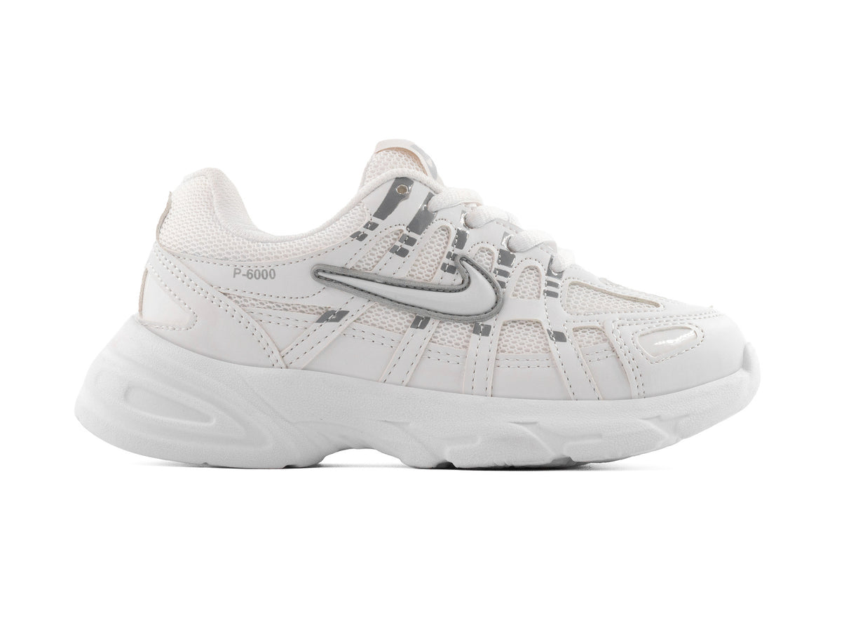 Tenis P6000 Blanco Plata Niño