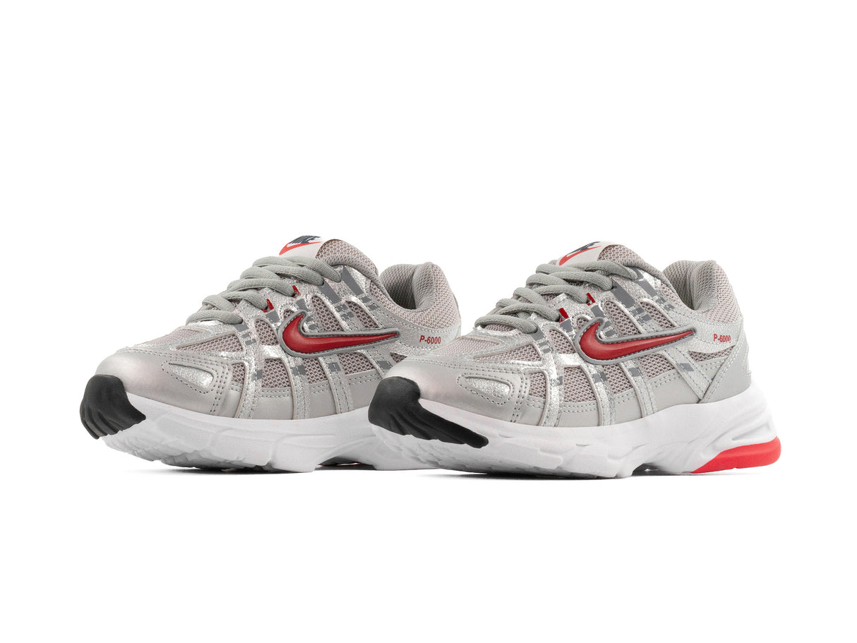 Tenis P6000 Plata Rojo Niño