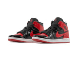Paq 6 Pares Tenis Retro 1 Charol Negro Rojo 25/28.5