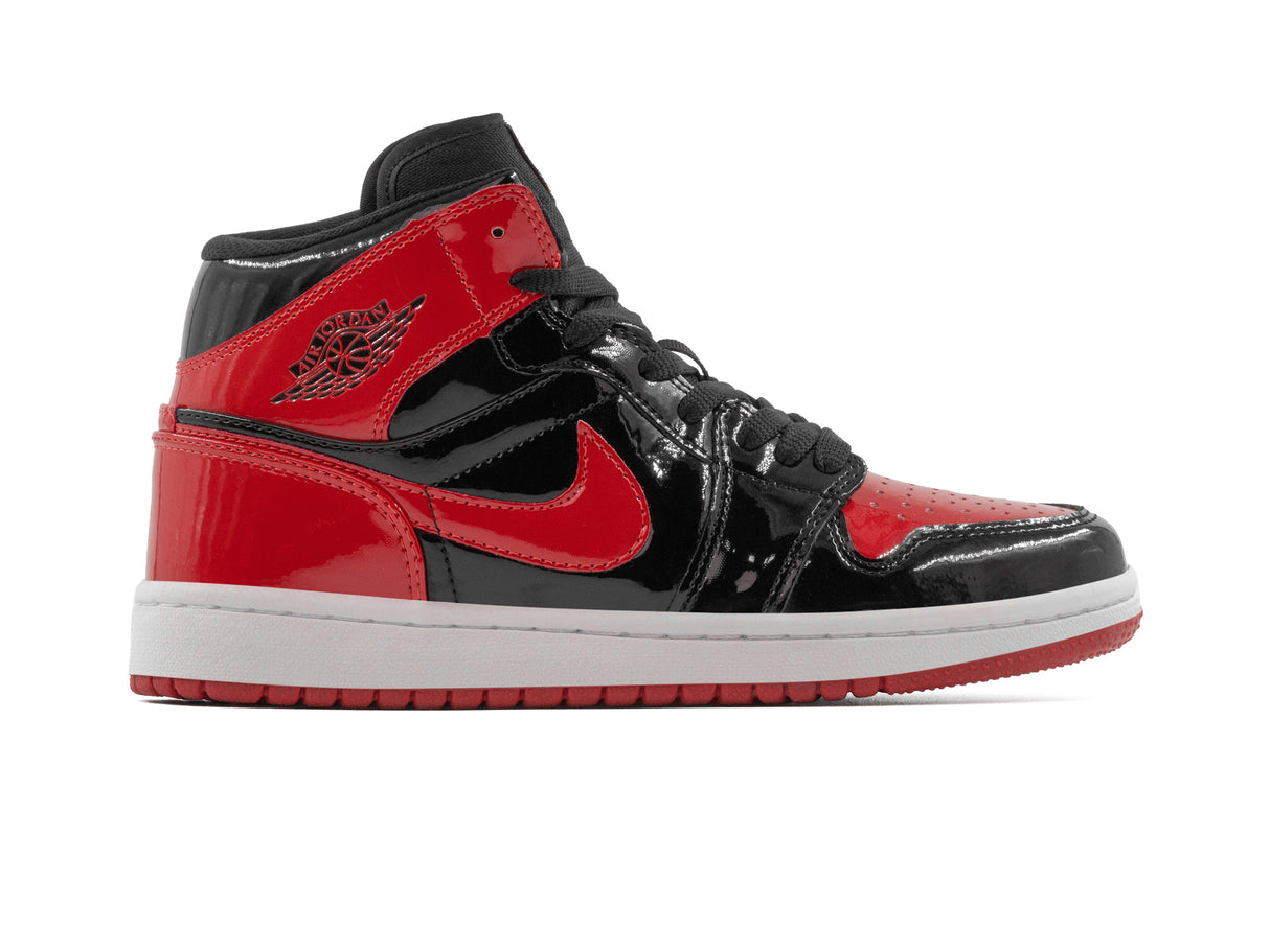 Paq 6 Pares Tenis Retro 1 Charol Negro Rojo 25/28.5