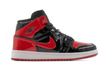 Paq 6 Pares Tenis Retro 1 Charol Negro Rojo 25/28.5