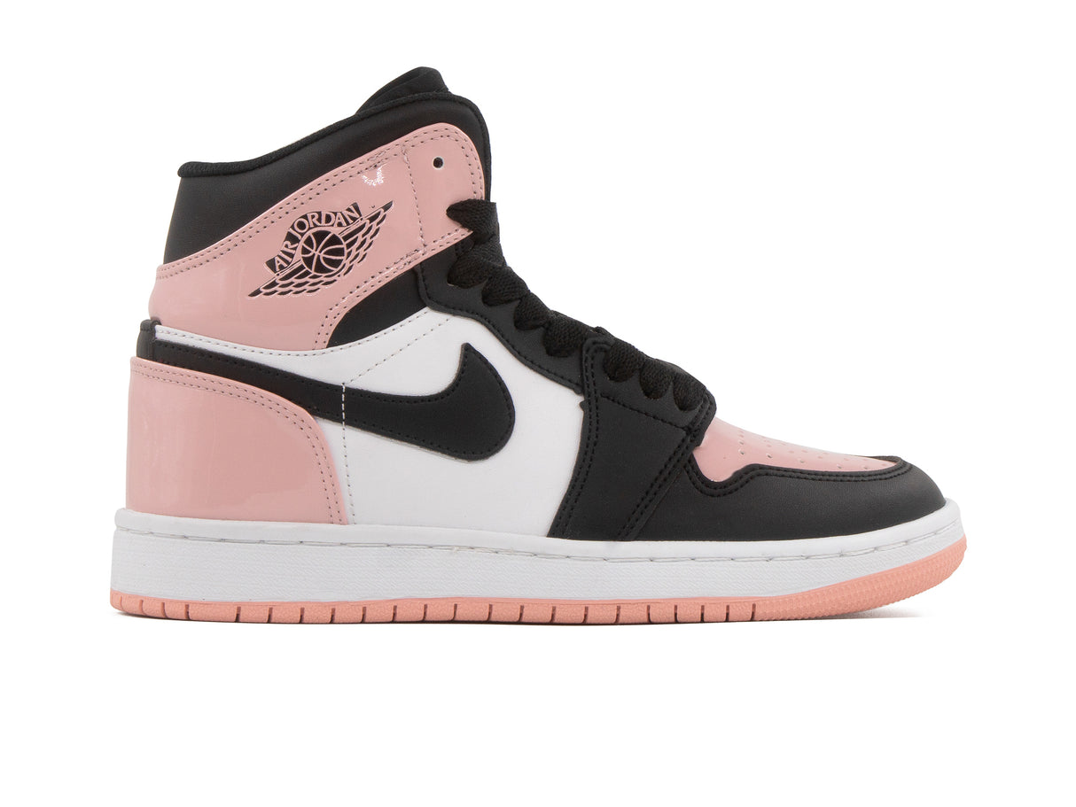 Paq 6 Pares Tenis Retro 1 Charol Negro Rosa 22/25.5