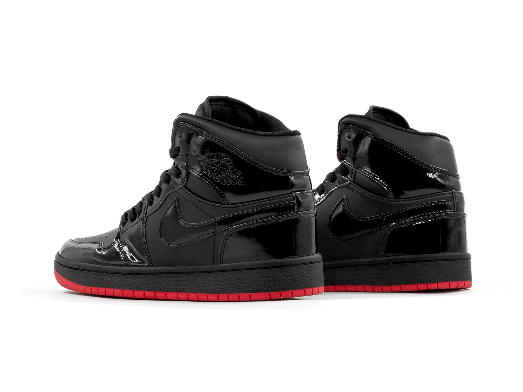 Tenis Retro 1 Charol Negro Suela Rojo – Snkrs Mayoreo