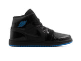 Tenis Retro 1 Charol Negro Suela Turquesa