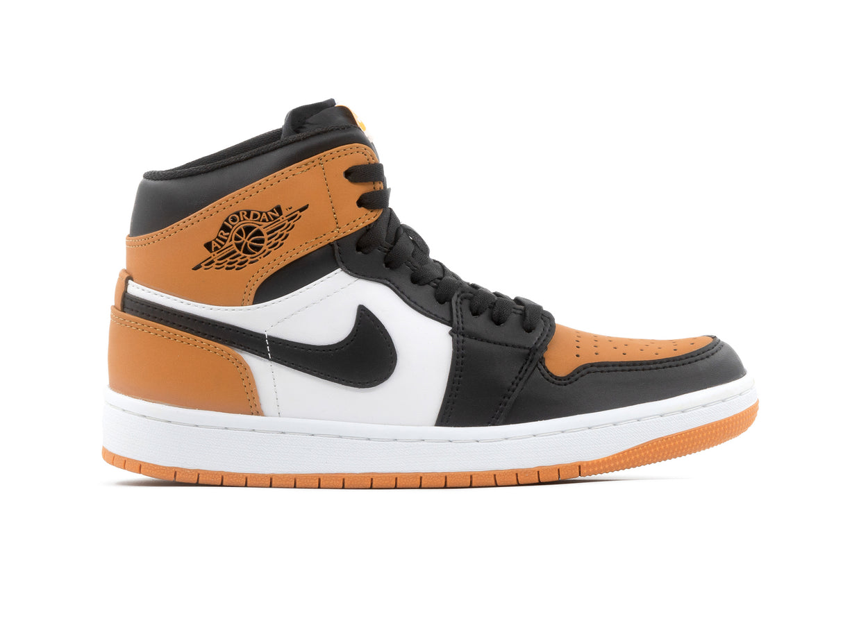 Tenis Retro 1 Negro Naranja Blanco