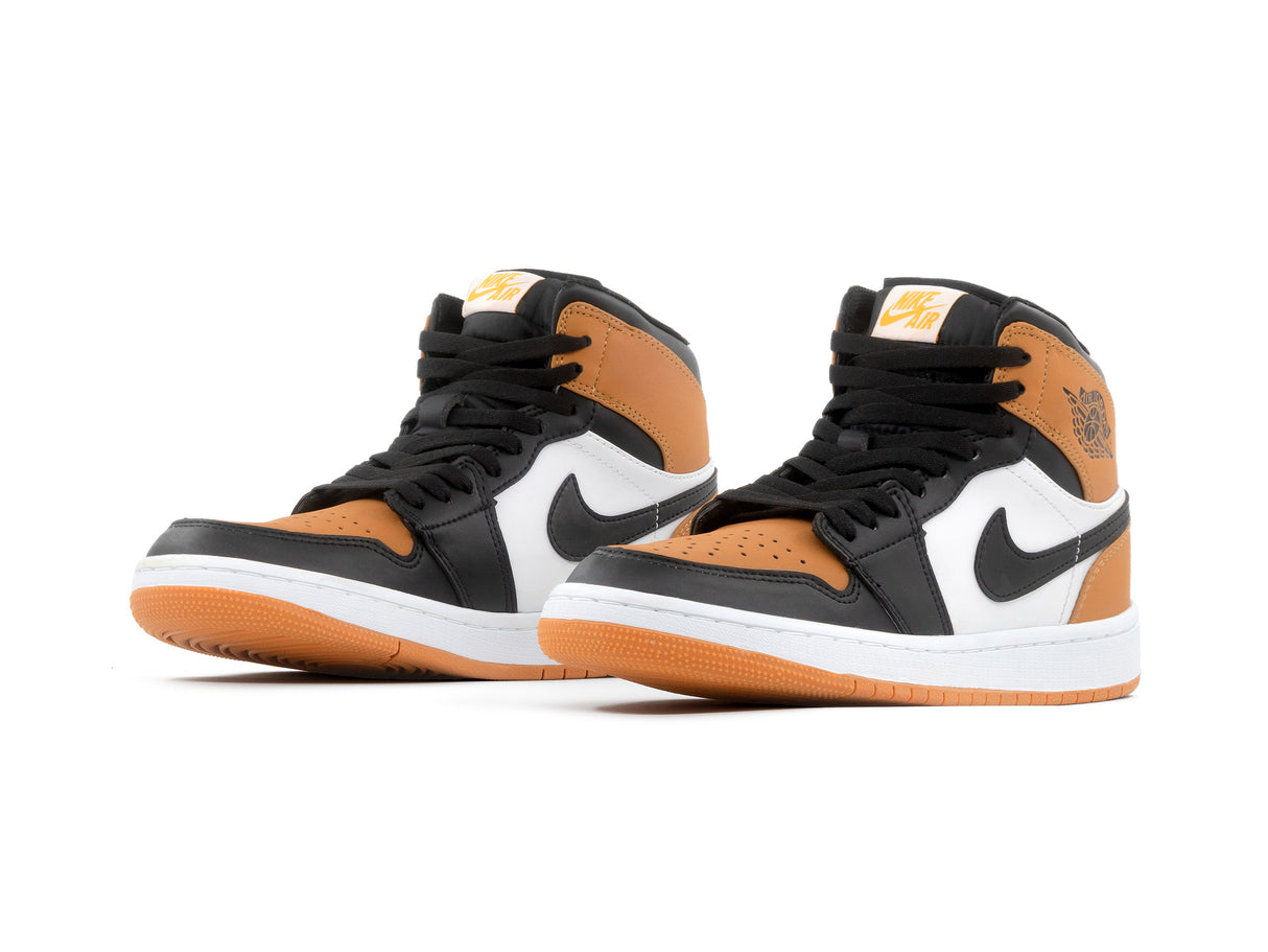 Tenis Retro 1 Negro Naranja Blanco