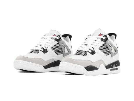 Tenis Retro 4 Blanco Gris Negro