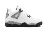 Tenis Retro 4 Blanco Negro Jaspeado