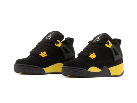 Tenis Retro 4 Negro Amarillo Niño