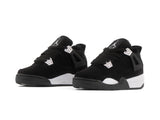 Tenis Retro 4 Negro Blanco Niño
