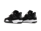 Tenis Retro 4 Negro Blanco Niño