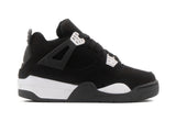 Tenis Retro 4 Negro Blanco Niño