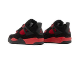 Tenis Retro 4 Negro Rojo Niño