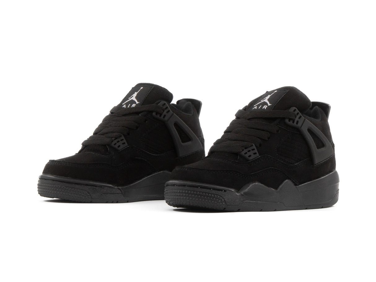 Tenis Retro 4 Negro Total Niño