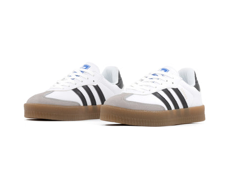 Tenis Samba Blanco Negro Gris Plataforma