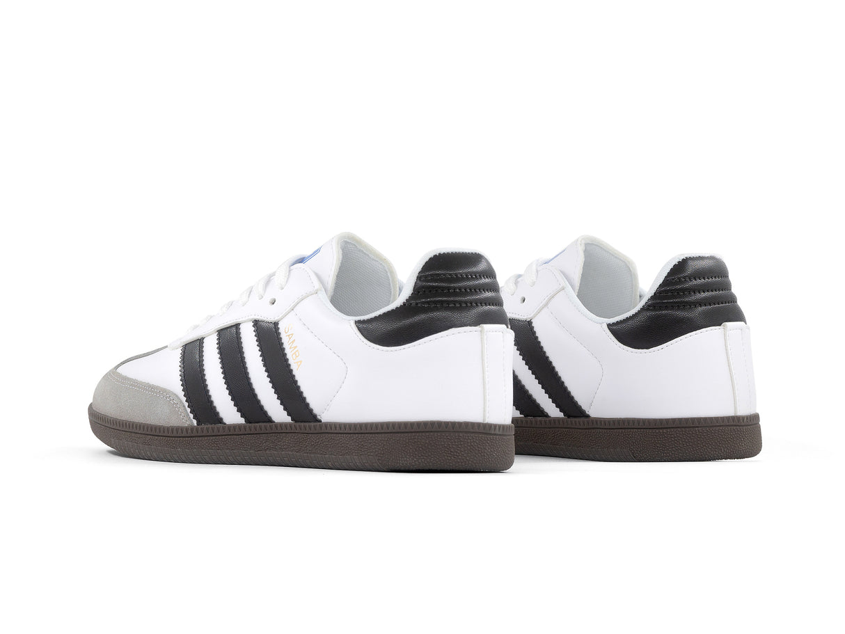 Tenis Samba Blanco Negro Gris