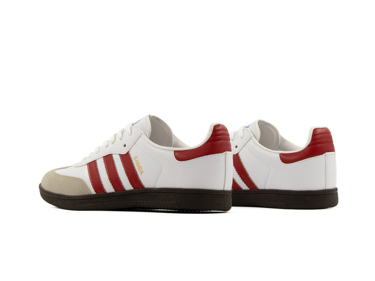 Tenis Samba Blanco Rojo