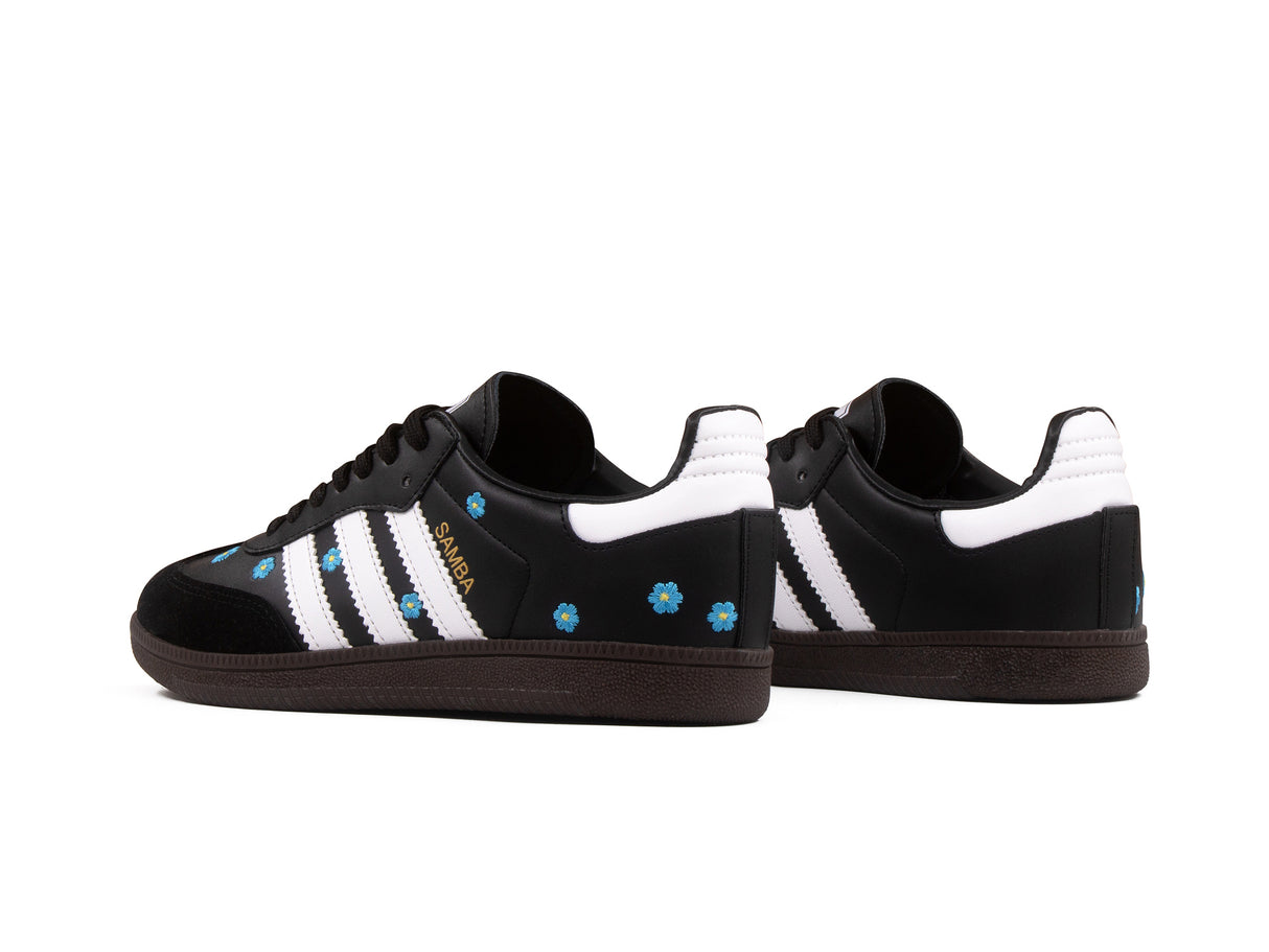 Paq 6 Pares Tenis Smb Negro Blanco  Flores 23/26.5