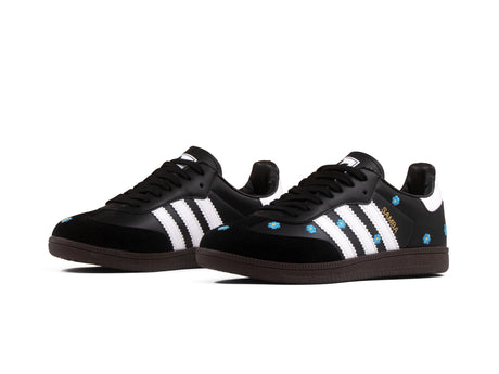 Tenis Smb Negro Blanco Flores