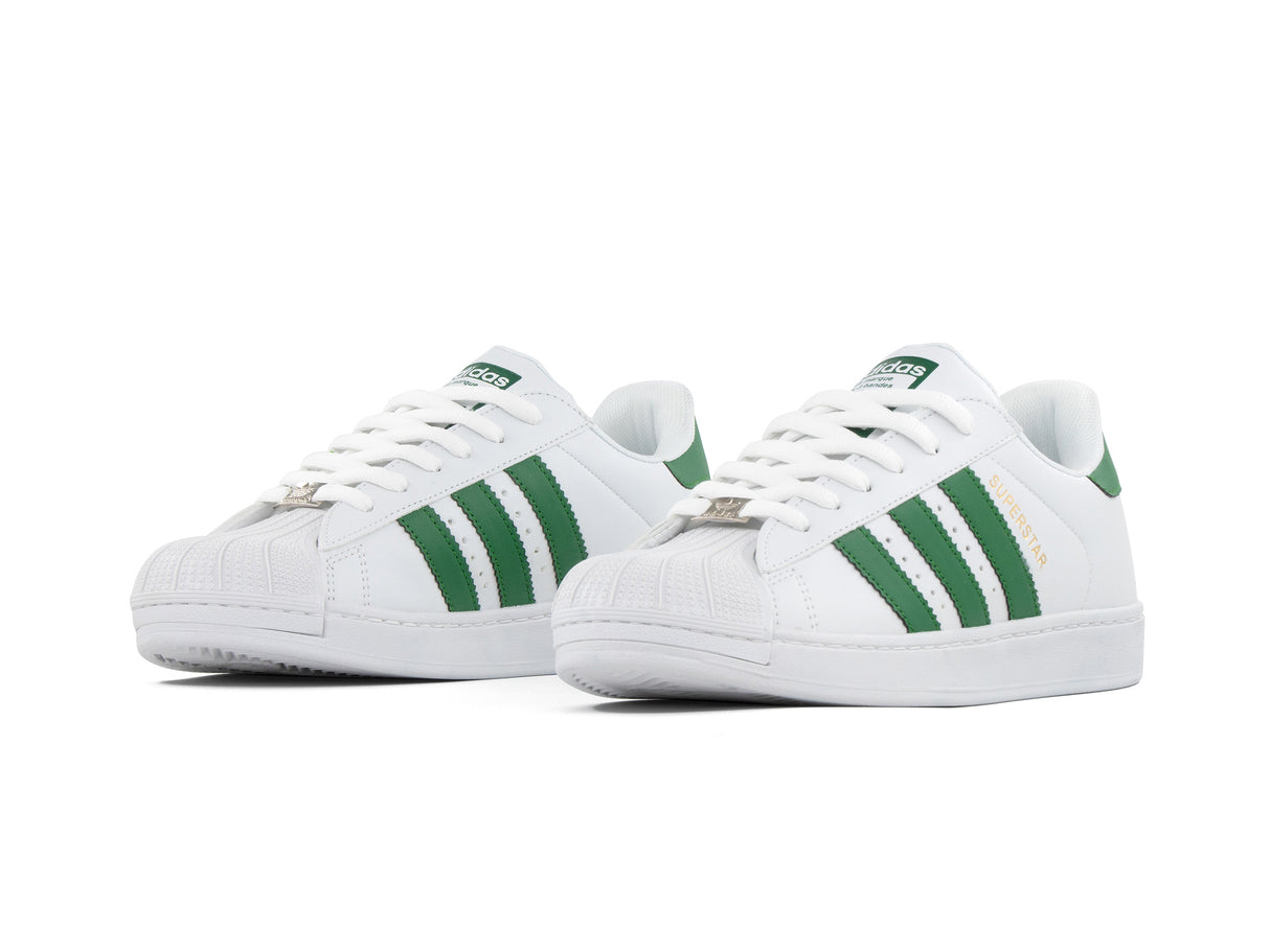 Paq 6 Pares Tenis Superstar Blanco Verde 26/29.5