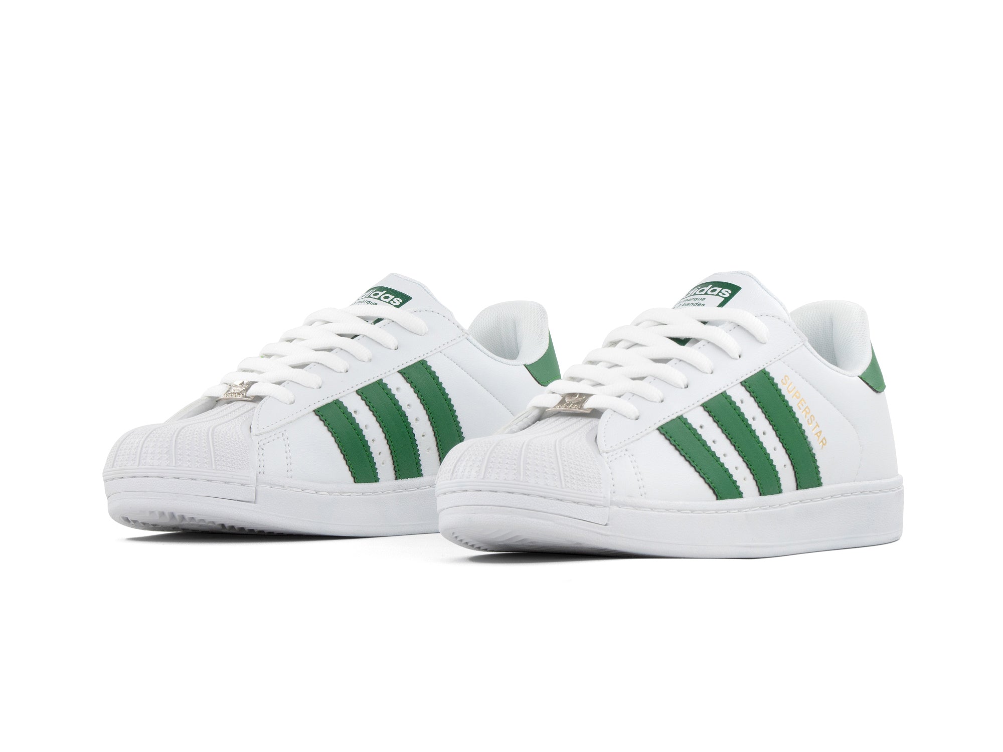 Green and white superstar best sale