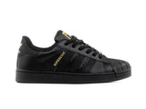 Paq 6 Pares Tenis Superstar Negro Oro 22/25.5