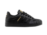 Tenis Concha Negro Oro