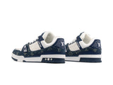 Tenis LV Trainer Blanco Azul Importado