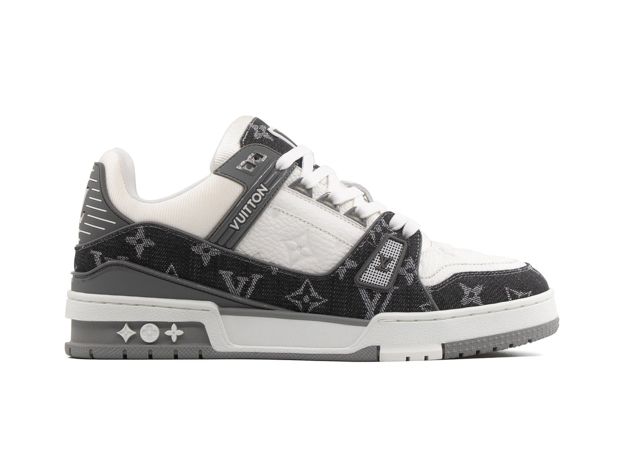 Tenis LV Trainer Premium Blanco Gris Importado