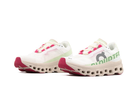 Tenis On Cloud Monster Blanco Lima Rosa Importado