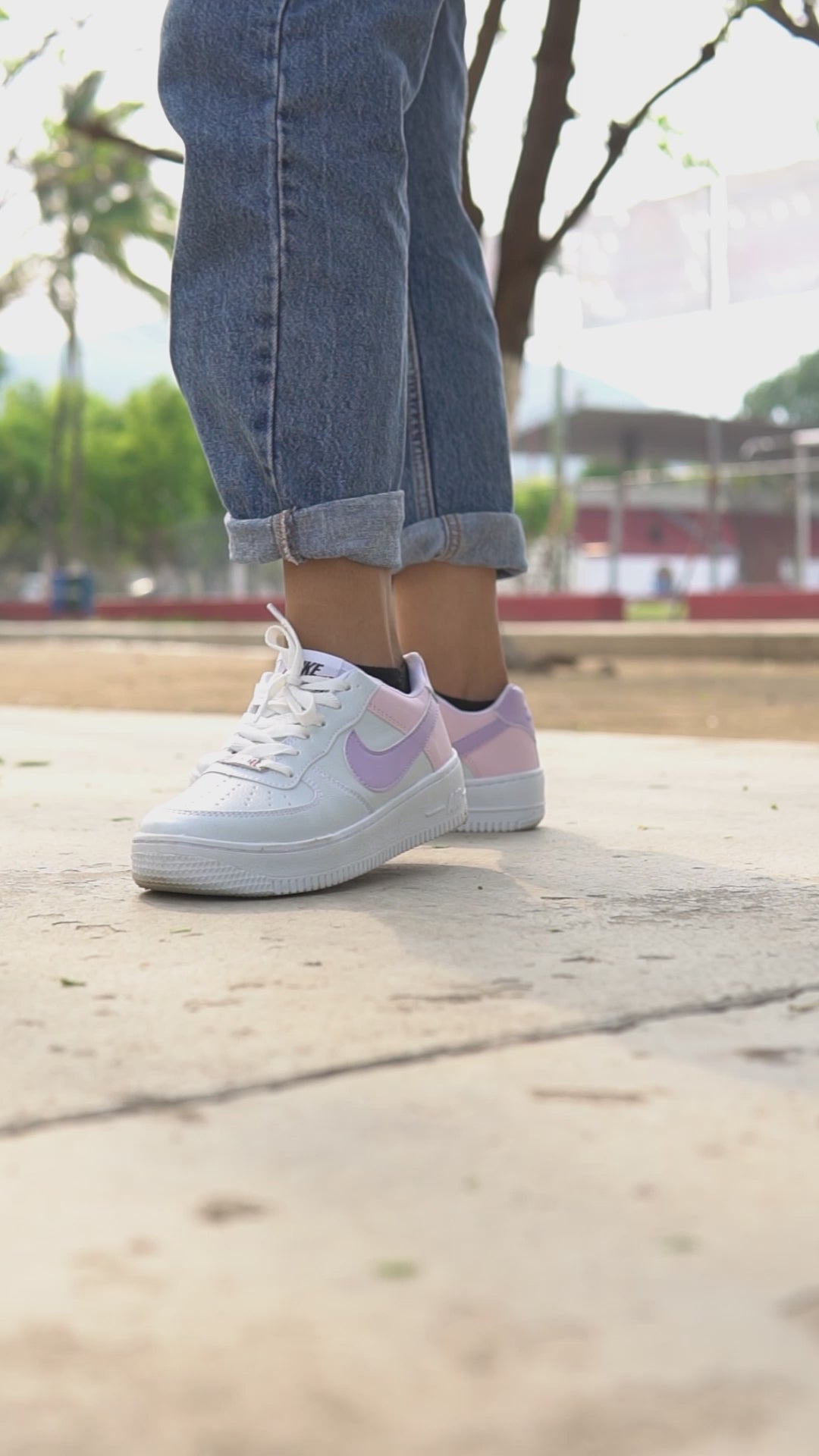 Paq 6 Pares Tenis 270 Blanco Rosa Lila 22/25.5